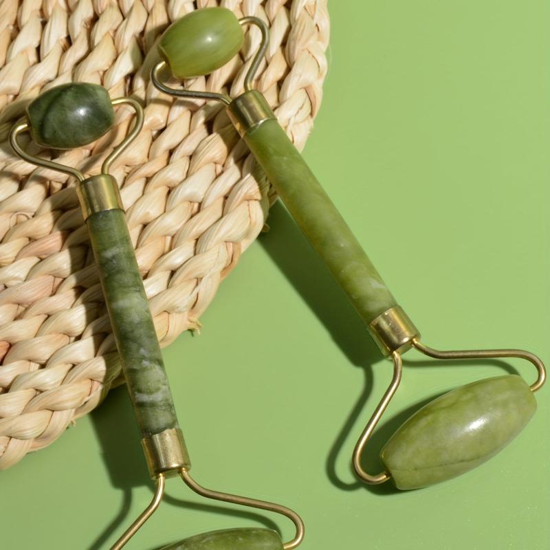 Natural Jade Roller and Gua Sha Set for Face and Body