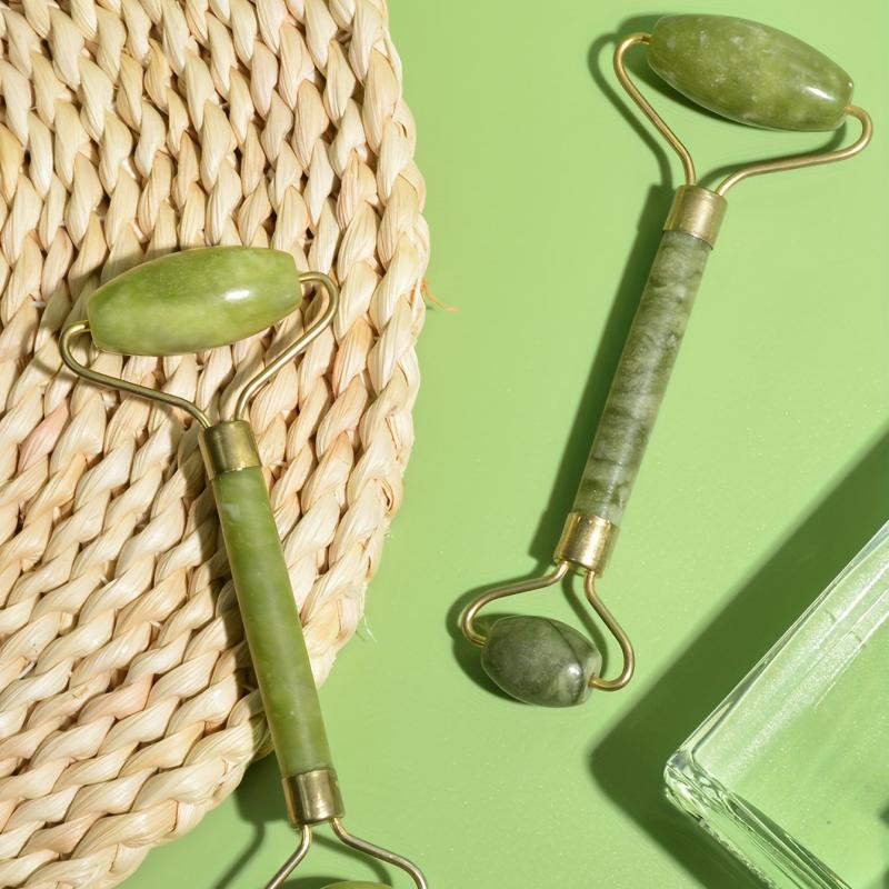 Natural Jade Roller and Gua Sha Set for Face and Body