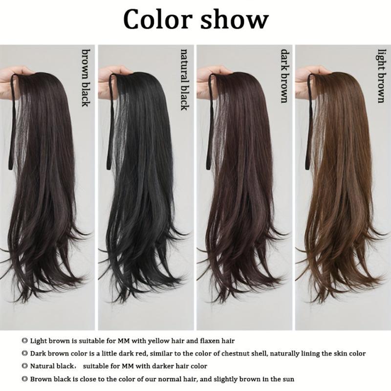 Long Wavy Ponytail Extension Clip In Hairpiece Natural Looking Hair Extension