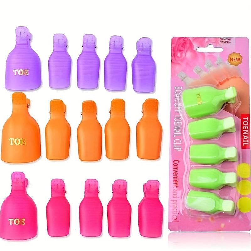 5 Pcs Gel Polish Remover Clips Uv Gel Soak Off Cap