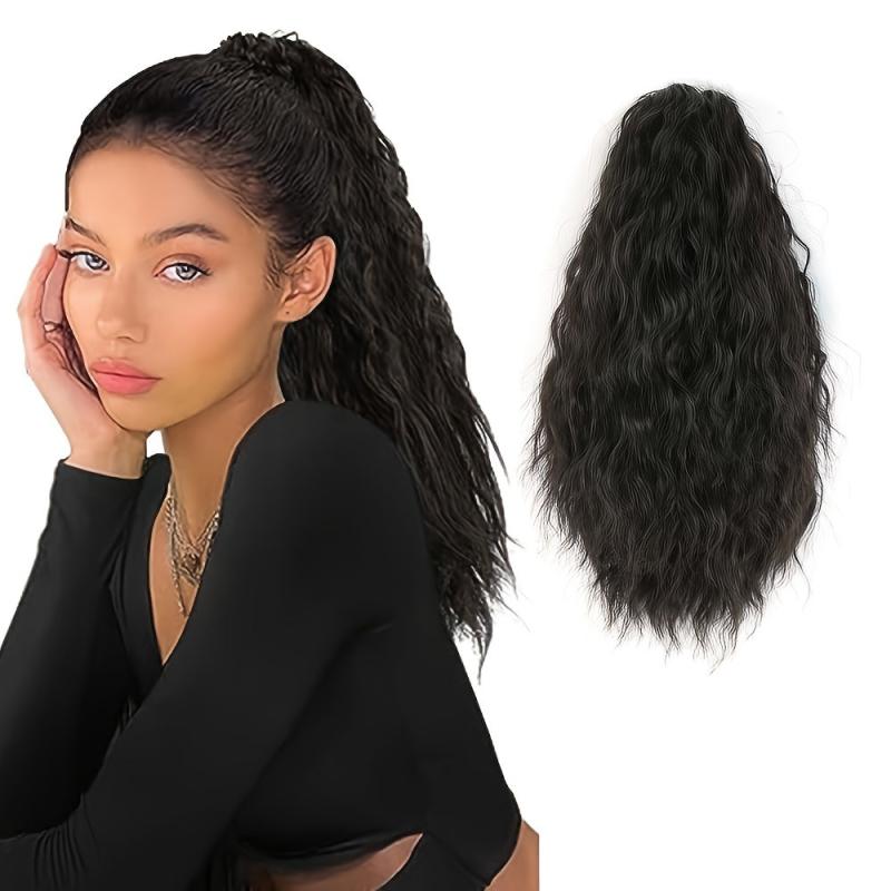 25cm Dark Brown Gradient Short Corn Wave Ponytail