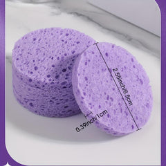 10pcs Facial Sponge for Cleansing & Exfoliating Purple