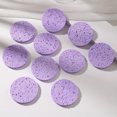 10pcs Facial Sponge for Cleansing & Exfoliating Purple