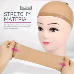 Light Brown Stocking Wig Caps - Stretchy Nylon - One Size Fits Most