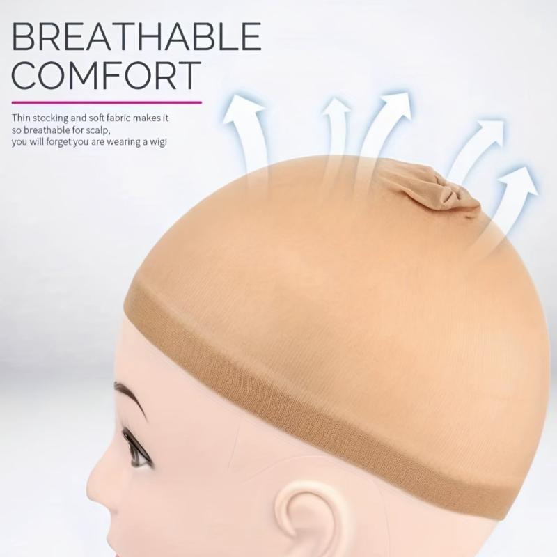 Light Brown Stocking Wig Caps - Stretchy Nylon - One Size Fits Most