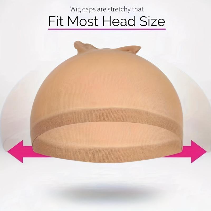 Light Brown Stocking Wig Caps - Stretchy Nylon - One Size Fits Most