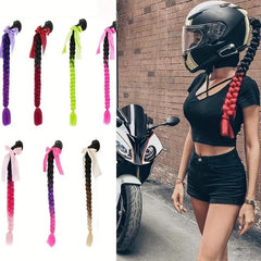 Ombre Long Box Braid Hair Extensions with Bowknot Ponytail