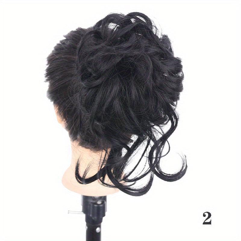 Synthetic Curly Chignon Ombre Claw Hair Messy Buns Updo