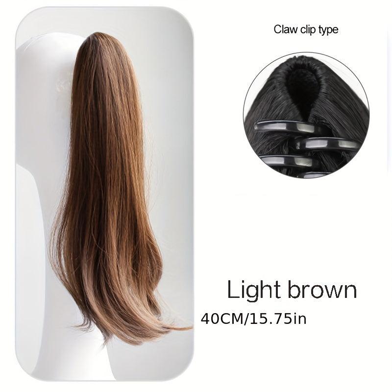 8cm Straight Claw Clip Ponytail Hair Extension Synthetic Hairpiece