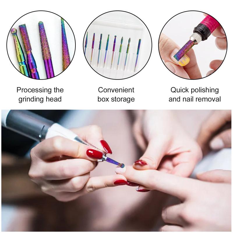 10Pcs Tungsten Carbide Ceramic Sanding Head Set for Nails Manicure Pedicure