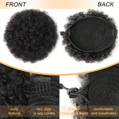 Kinky Drawstring Ponytail Extension Afro Puff