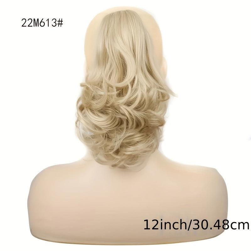 Curly Wavy Ponytail Extensions Claw Clip In Synthetic Hair Pieces For Women