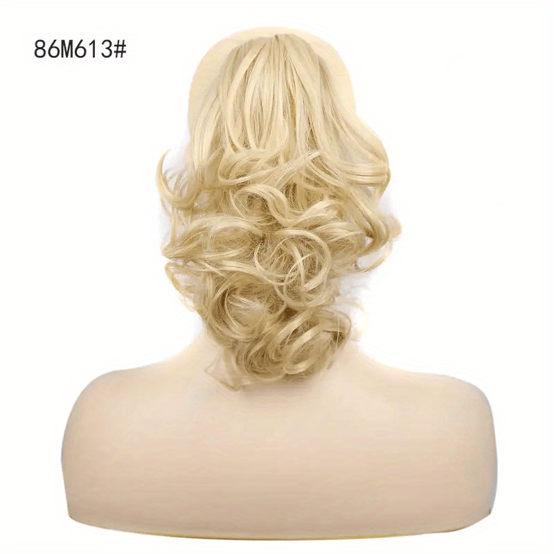 Curly Wavy Ponytail Extensions Claw Clip In Synthetic Hair Pieces For Women