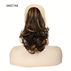 Curly Wavy Ponytail Extensions Claw Clip In Synthetic Hair Pieces For Women