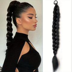 60 96 Cm Braided Ponytail Extensions With Band Wrap Around Ponytail For Women