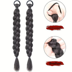 60 96 Cm Braided Ponytail Extensions With Band Wrap Around Ponytail For Women