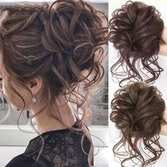 Donut Hair Buns Updo Chignon w/ Elastic Hair Rope Synthetic Hair Extensions