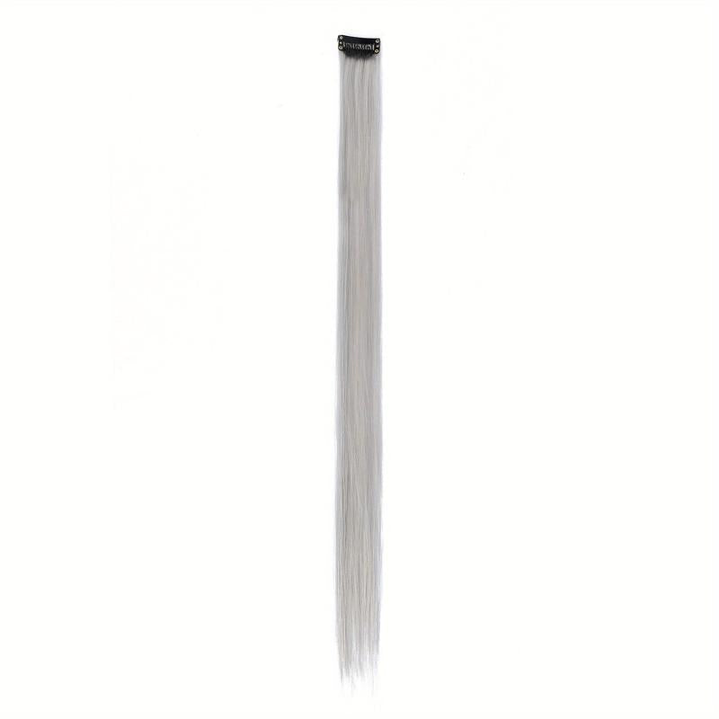 Colorful Straight Hair Extensions Clip In for Halloween Party Cosplay