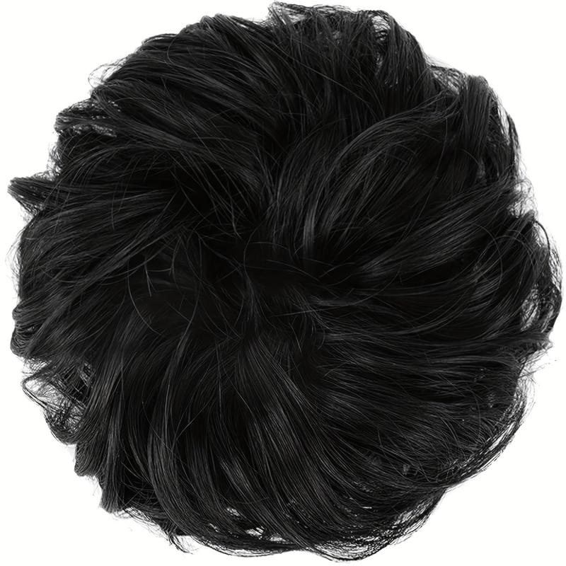 Messy Donut Hair Buns Tousled Updo Chignon With Elastic Hair Rope