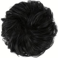 Messy Donut Hair Buns Tousled Updo Chignon With Elastic Hair Rope