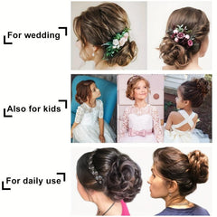 Messy Donut Hair Buns Tousled Updo Chignon With Elastic Hair Rope