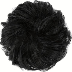 Messy Donut Hair Buns Tousled Updo Chignon With Elastic Hair Rope