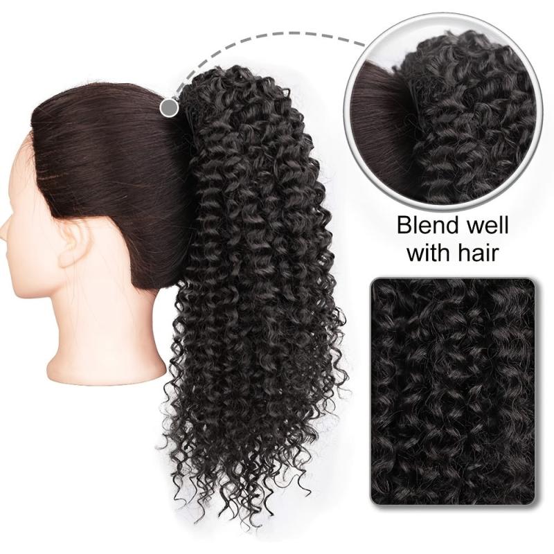 Afro Kinky Curly Ponytail Extension Drawstring Ponytail Extension For Women