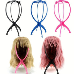 Portable Folding Wig Stand for Display and Storage