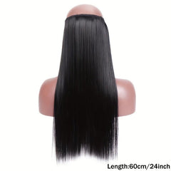 Invisible Wire Hair Extensions Natural Blonde False Hairpiece Long Wavy