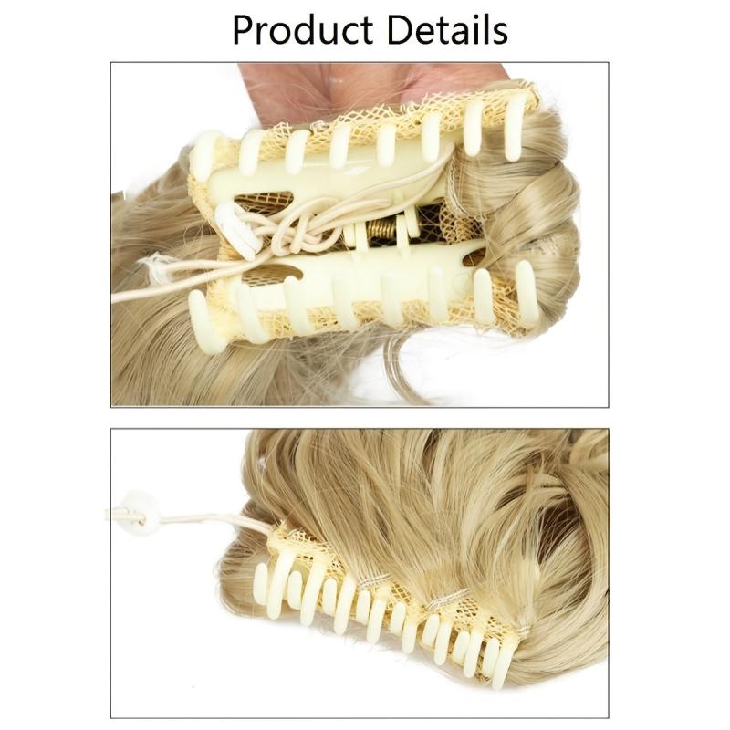 22 Inch Curly Wavy Ponytail Extensions with Claw Clip and Drawstring