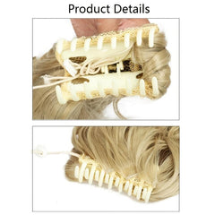 22 Inch Curly Wavy Ponytail Extensions with Claw Clip and Drawstring