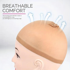 10PCS 5PACK Stretchy Nylon Wig Caps Ultra Thin Breathable HD Wig Cap