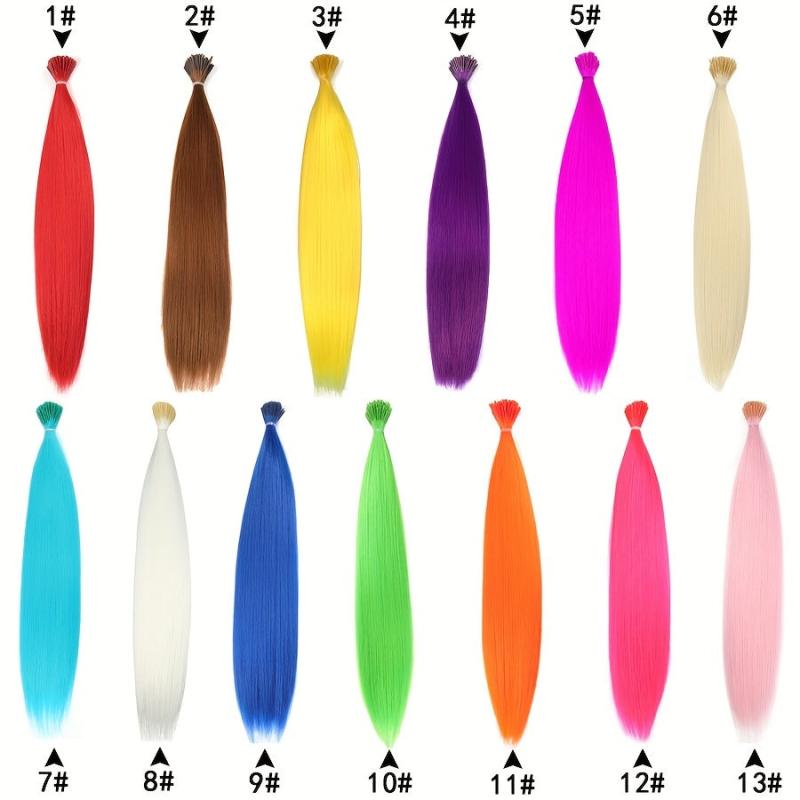 I Tip Feather Hair Extensions Solid Color Pack of 50 Strands