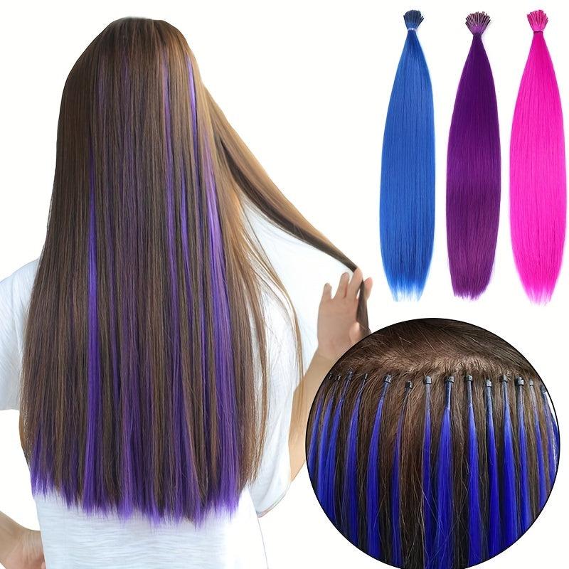 I Tip Feather Hair Extensions Solid Color Pack of 50 Strands