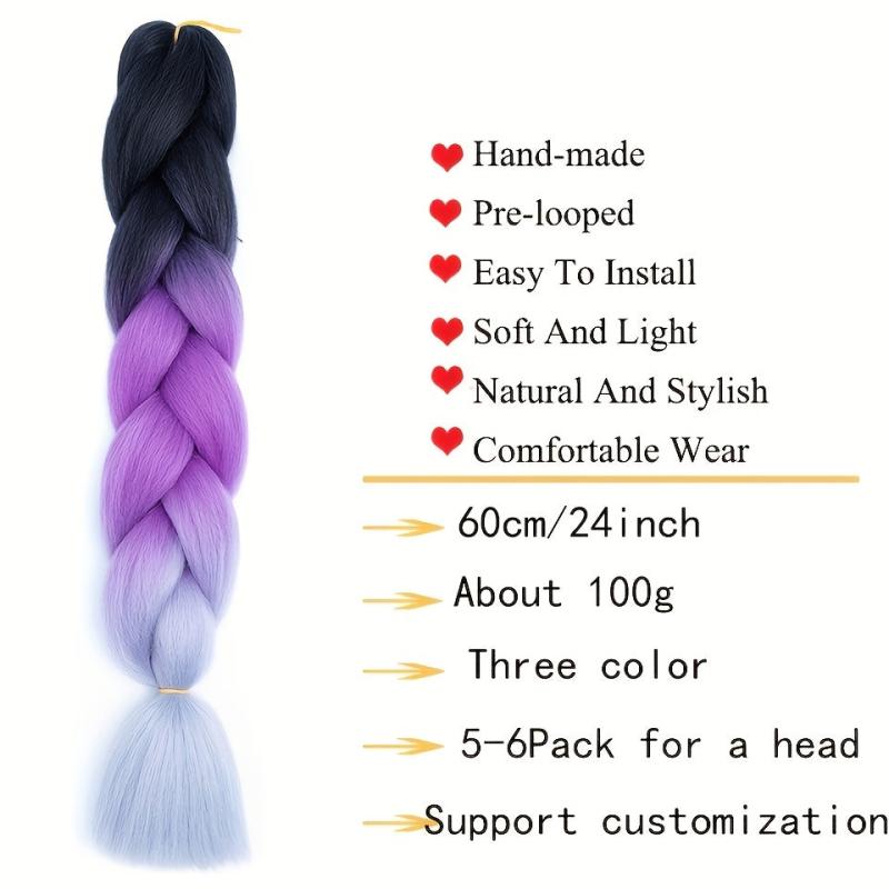 60 96 Cm Ombre Jumbo Braids Hair Extensions Synthetic Braiding Hair