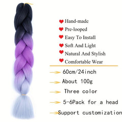 60 96 Cm Ombre Jumbo Braids Hair Extensions Synthetic Braiding Hair