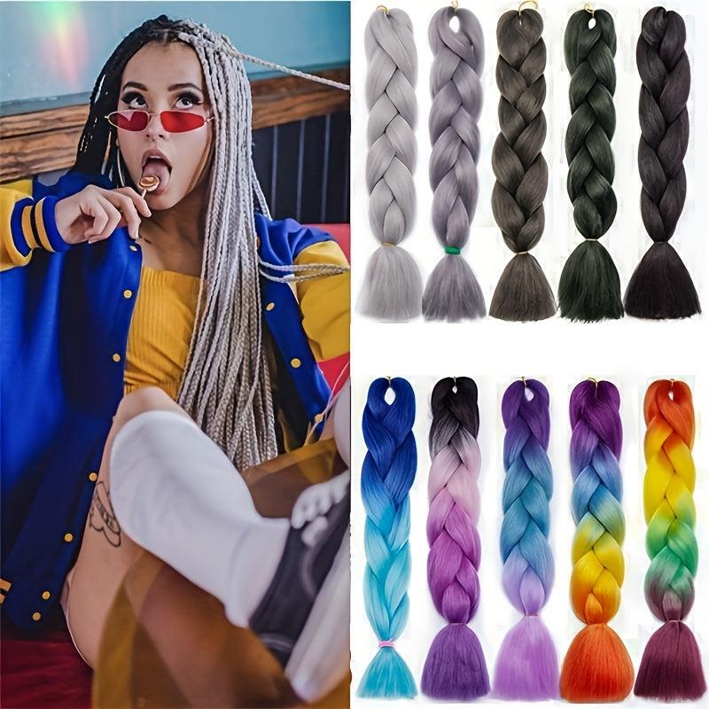 60 96 Cm Ombre Jumbo Braids Hair Extensions Synthetic Braiding Hair