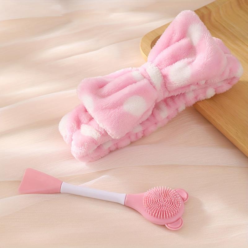 Spa Headband & Face Mask Brush Set for Women Girls