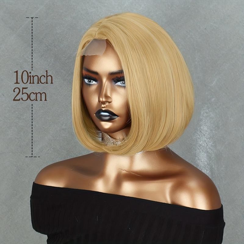 Short Bob Wig 4x1 Lace Wig 25 4 Cm Synthetic Straight Hair Replacement