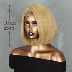 Short Bob Wig 4x1 Lace Wig 25 4 Cm Synthetic Straight Hair Replacement