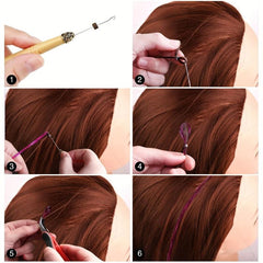 Hair Extension Set with Pliers, Needle Puller, Looper, Rings, and Buckles