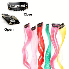 Colorful Curly Hair Extensions Clip In For Women And Kids Colors