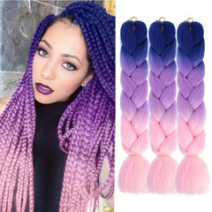 Colorful Jumbo Braiding Hair Extensions - 3 Packs