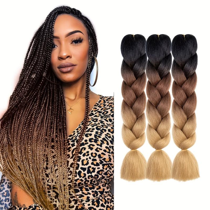 Colorful Jumbo Braiding Hair Extensions - 3 Packs