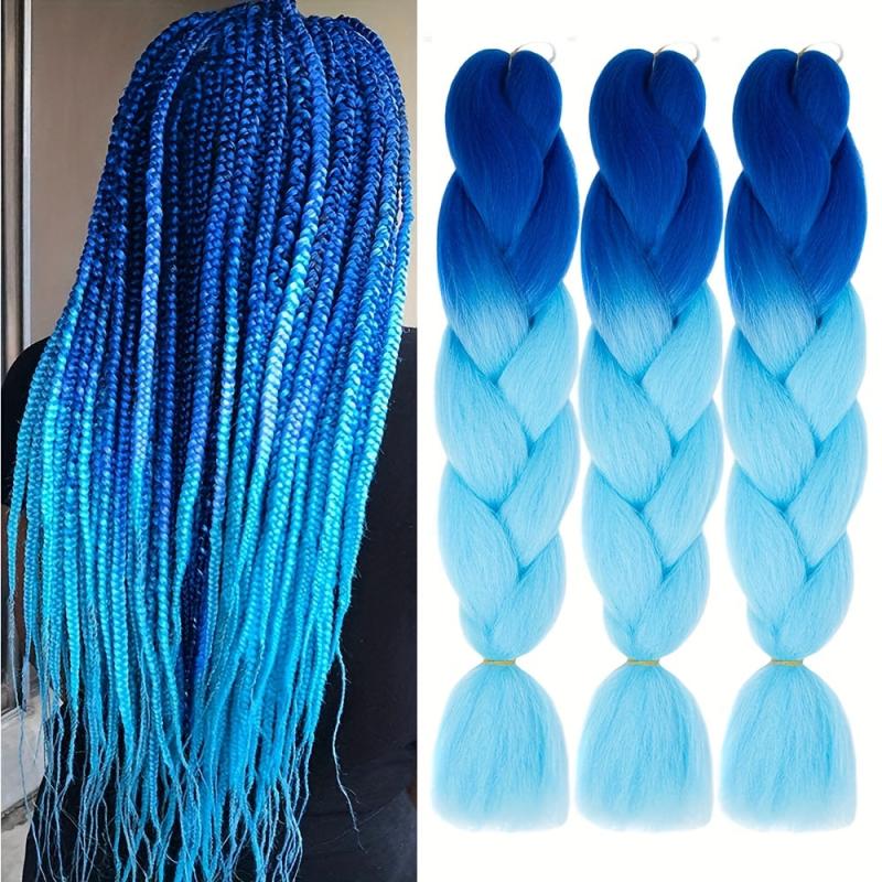 Colorful Jumbo Braiding Hair Extensions - 3 Packs