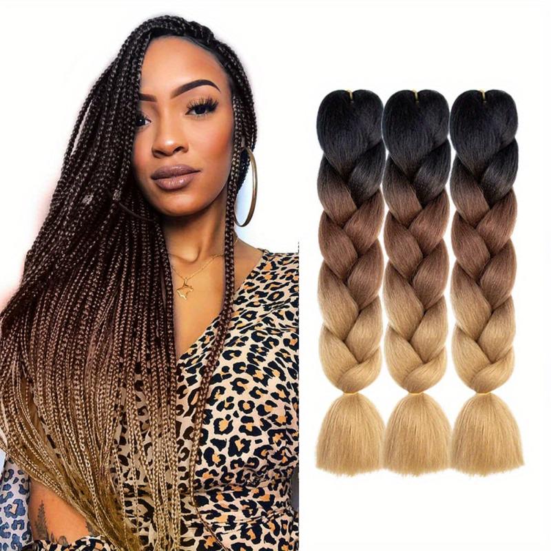 Colorful Jumbo Braiding Hair Extensions - 3 Packs