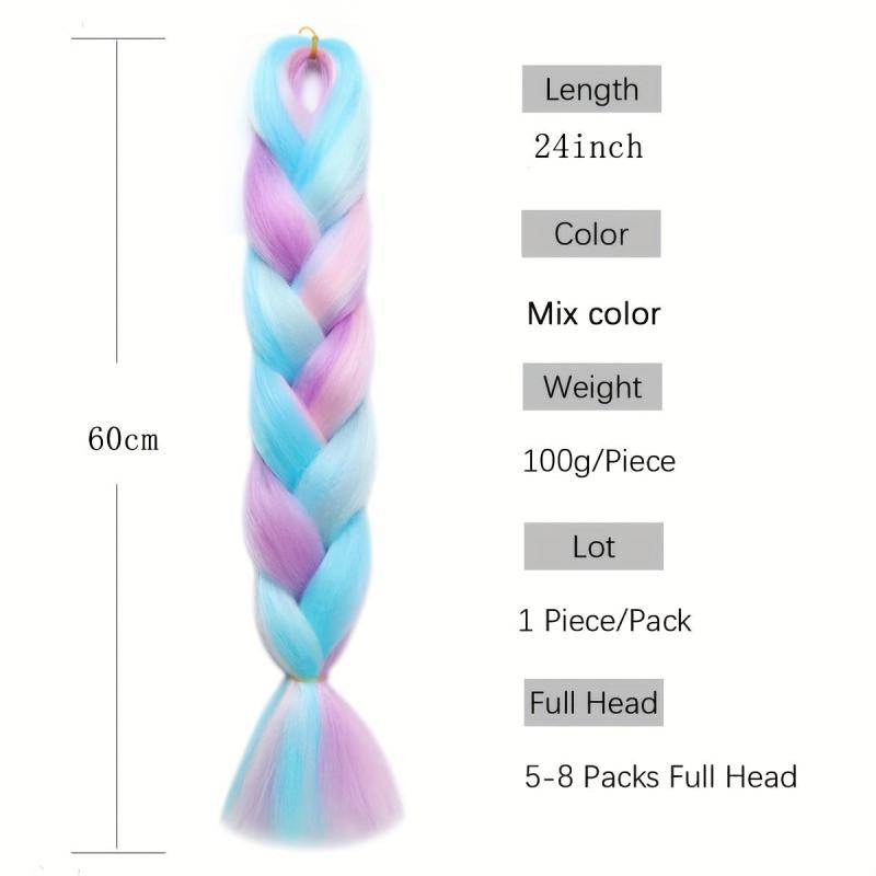 Jumbo Braiding Hair 100g 60 96 Cm Synthetic Ombre Hair Braids Extension