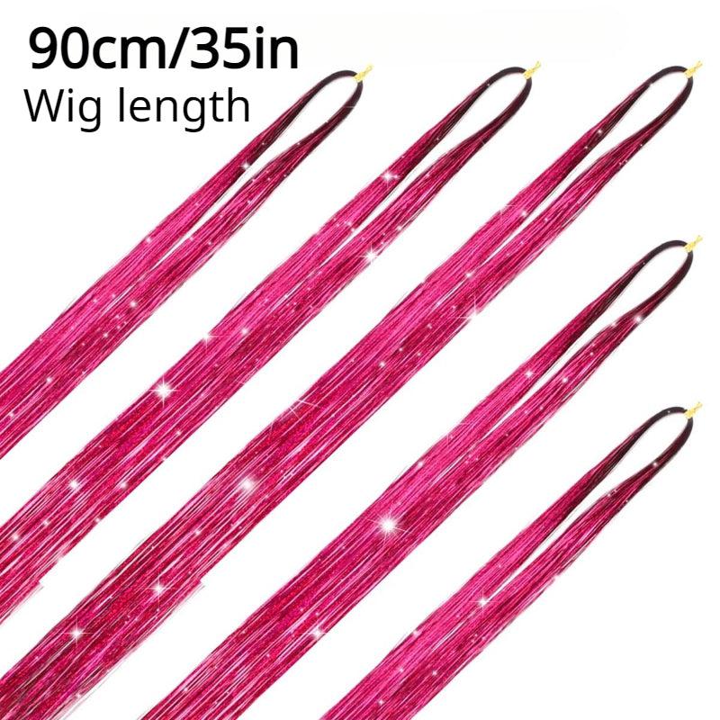 5pcs Glitter Fairy Wig Kit Heat Resistant Hair Accessories for Girls