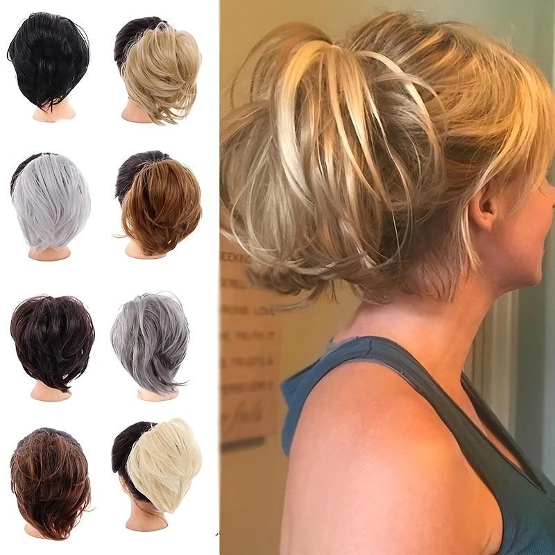 Messy Bun Scrunchie Chignon Elastic Hair Bands Hair Extensions