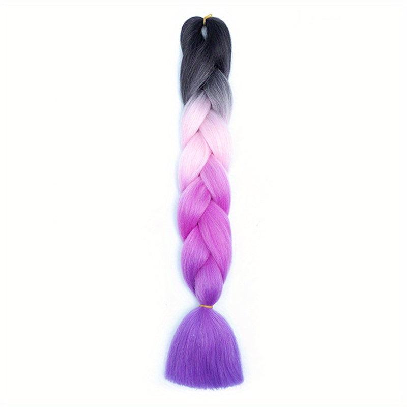 60 96 Cm Multicolor Jumbo Braiding Extension Synthetic Fiber Long Twist Braids